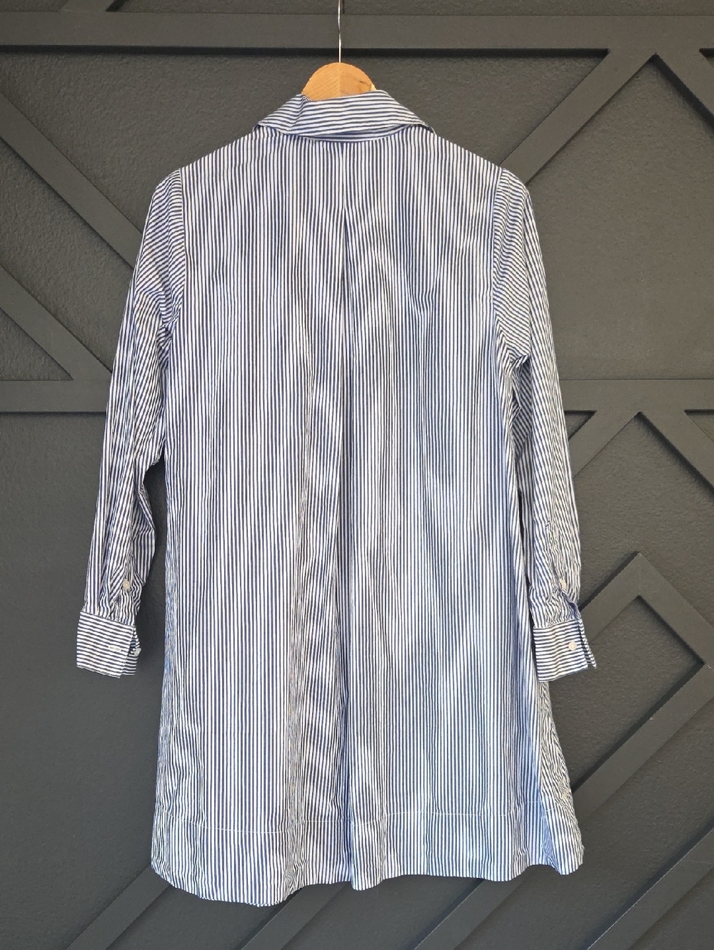 {Old Navy} Cotton Blue and White Striped Shirt Dress Size Small - Picture 3 of 11